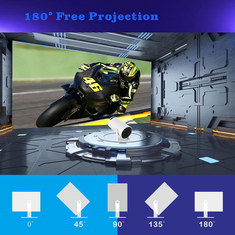 Product Introduction of Magic-Zone Hy300pro Projector Home 4K Portable LCD Ultra HD Living Room Wall Projection Wireless Same Screen Projector 2