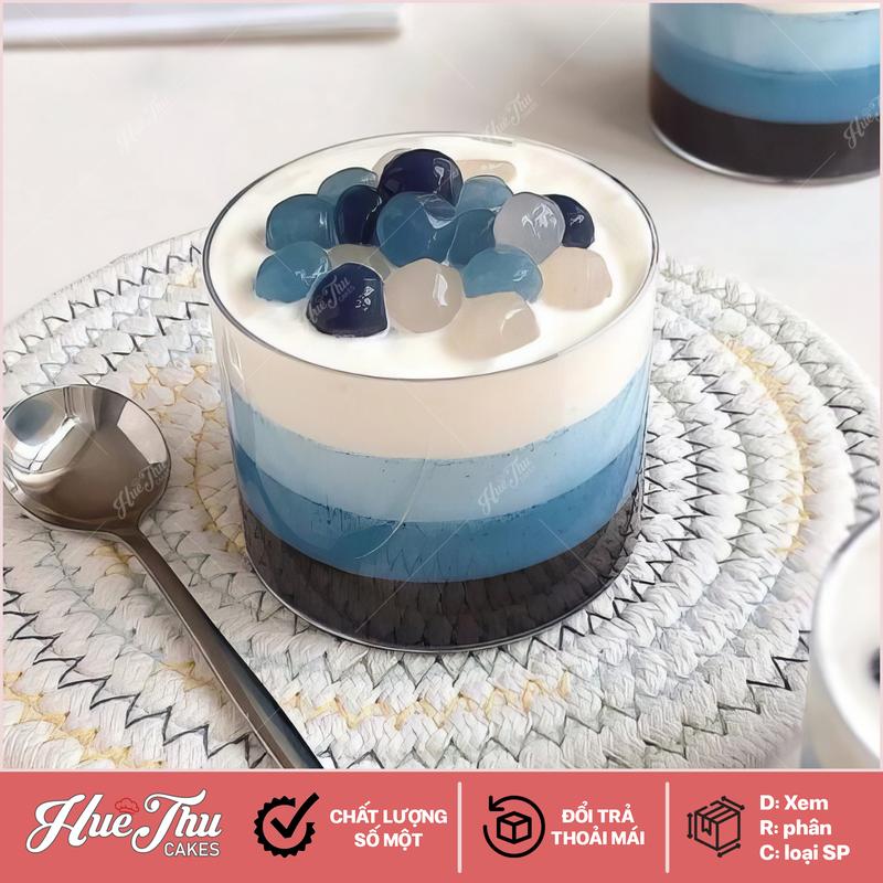  Ly Nhựa Hình Tròn 7cm HC12 đựng bánh Mousse có nắp  10 cái  