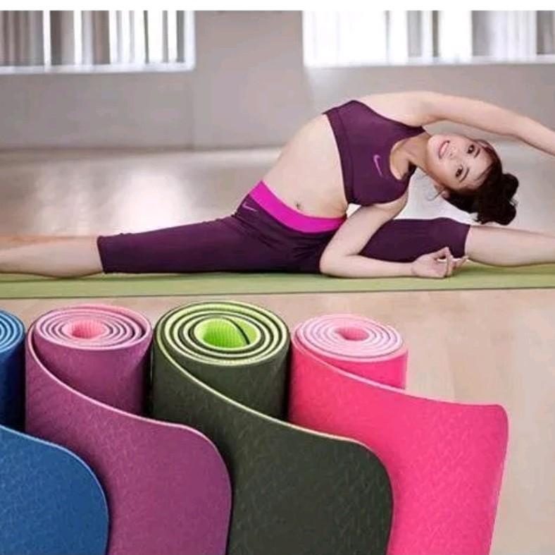 Thảm tập Yoga cao cấp chất liệu TPE lớp 6mm chống trơn trượt - Hàng chuẩn chất…