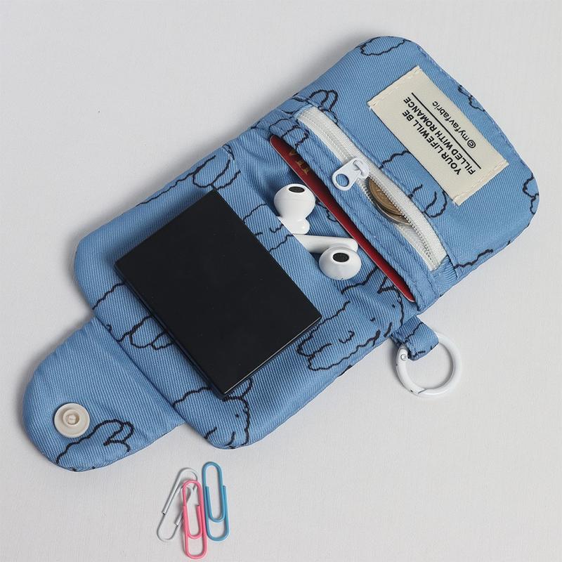 1pc Cute Student Card Simplicity Floral Korean Fashion Wallet Card Holder for Girls PortableSmall Storage Bag 1