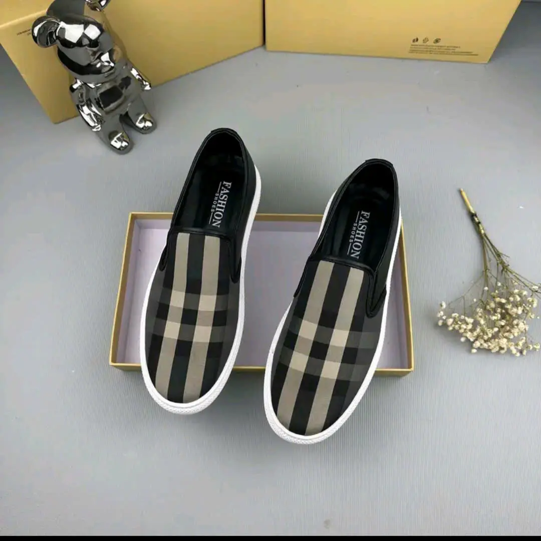 Giầy lười  nam nữ  bắp rang bơ Đủ  size 36-43.họa tiết kẻ,trẻ trung năng Động