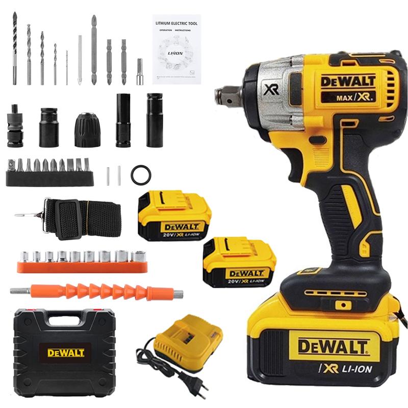 DEWALT ประแจไฟฟ้า บล็อกไฟฟ้า เครื่องมือช่าง 2ก้อน 259V 550 N.M ประแจไฟฟ้า มีความแข็งแกร่ง เตอรี่ลิเธียมชาร์จเร็ว 8