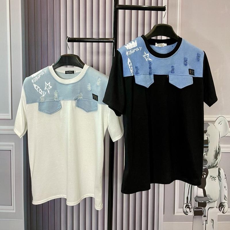 Product Introduction of Áo phông DG nam nữ coton phối bò cao cấp trẻ trung - Cổ Tròn - Menswear Cotton Unisex a op o 2