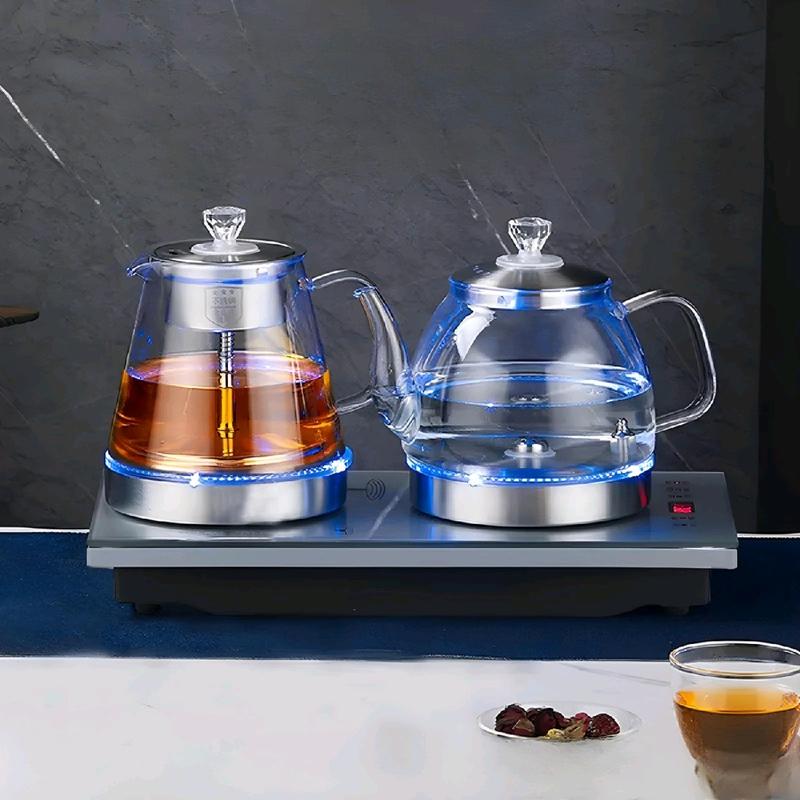 Bộ ấm thủy tinh pha trà ấm đun siêu tốc - tự động cấp nước tự động đun sôi tự động ngắt cảm ứng đa dụng BH 1 Năm ấm siêu