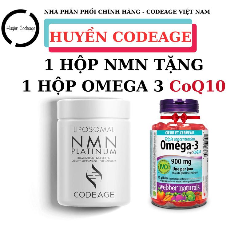 ( NMN ) Viên uống NMN Liposomal NMN CodeAge Thực Phẩm Bảo Vệ Sức Khoẻ ,90 viên- HUYỀN CODEAGE