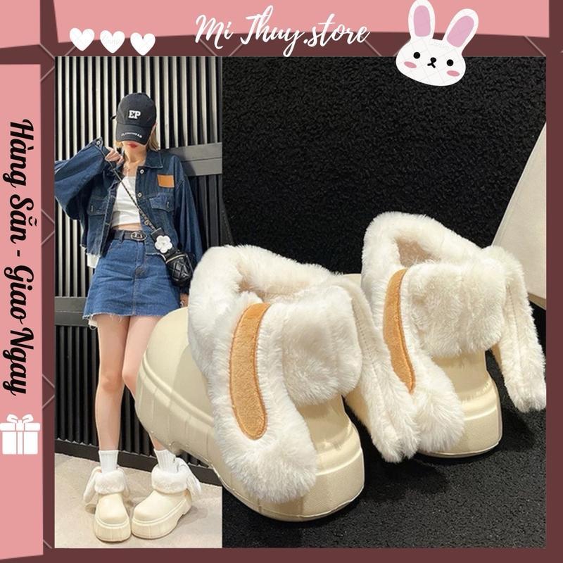   Chọn tăng 1 size  Giày boot bốt hình tai thỏ siêu xinh tháo rời lót tiện lợi BỐT HÌNH TAI THỎ 