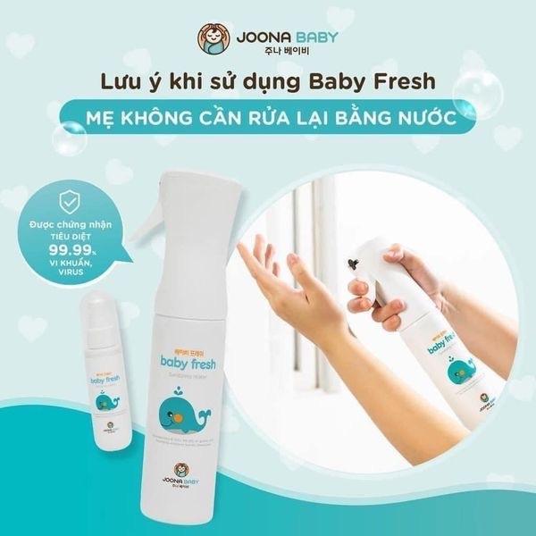 Xịt kháng khuẩn khử mùi Joona baby Fresh 300ml an toàn Cho Bé
