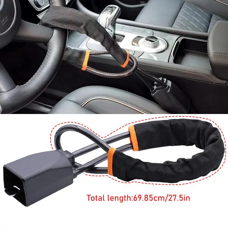 Professional Car Steering Wheel Lock, 2 Counts Thickened Car Seat Belt Buckle Lock, Universal Anti-theft Lock, Outdoor Accessories 1