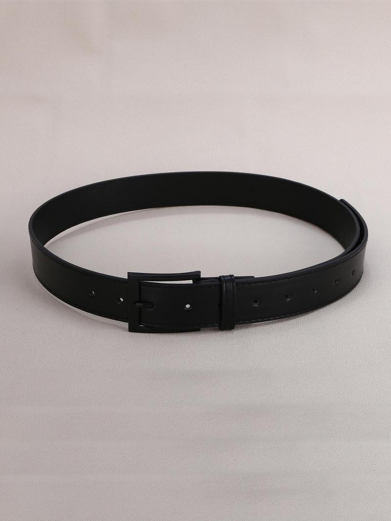 Product Introduction of Women's Solid Color PU Leather Belt, Fashionable Casual Waistband for Jeans Trousers, Trendy All-match & Exquisite Belt for Birthday Gift 4