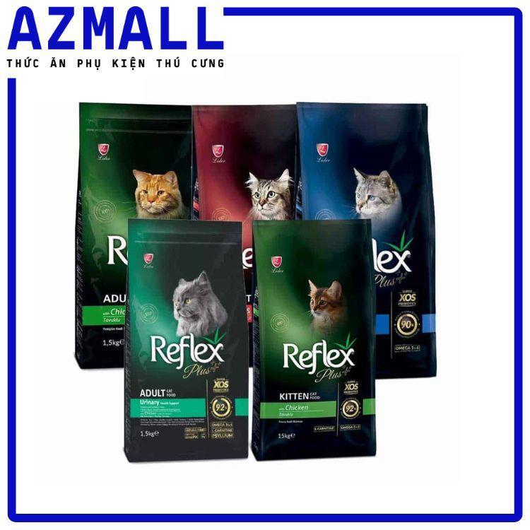 Hạt REFLEX PLUS thức ăn hạt Dinh Dưỡng Cho Mèo túi 1.5KG Nhiều Phân Loại Phù Hợp Với Các Tình Trạng Của Thú Cưng cám gạo