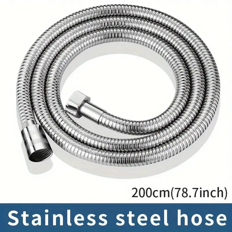 Stainless Steel Shower Hose, 3pcs Anti-kink & Leak-proof Shower Tube, High Pressure Resistance Shower Hose, Easy DIY Replacement Shower Equipment 1