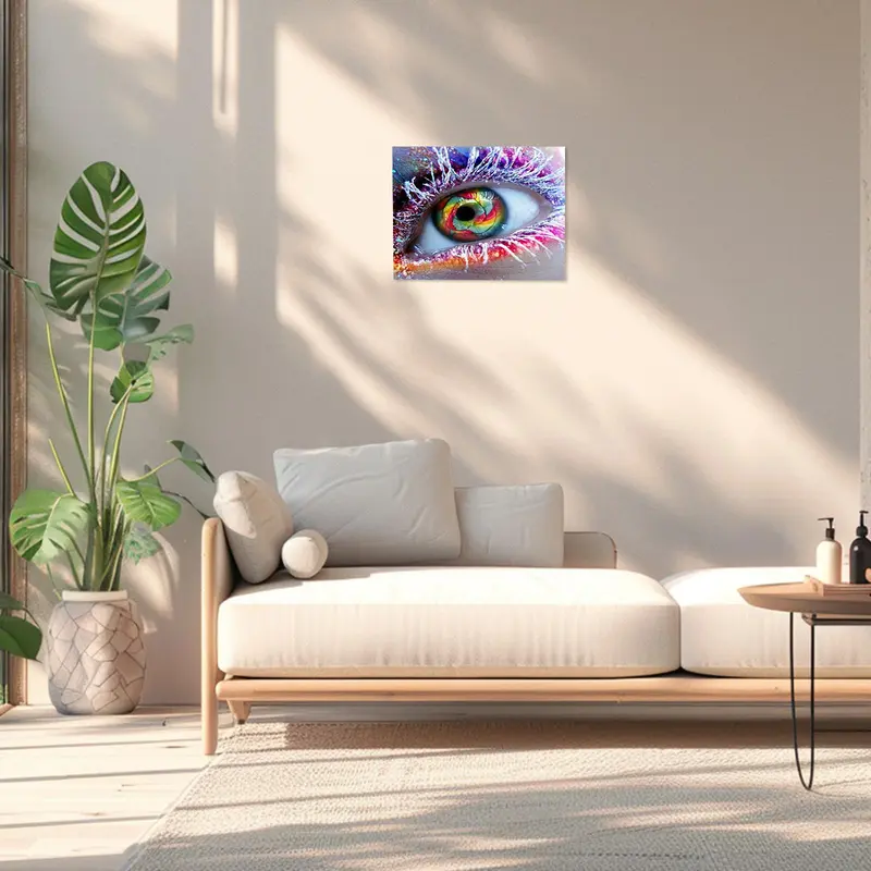 Colorful Eye Pattern DIY Painting by Numbers Kit, 1 Set DIY Paint by Numbers Kit without Frame, Wall Art Decor for Home Living Room Bedroom 8