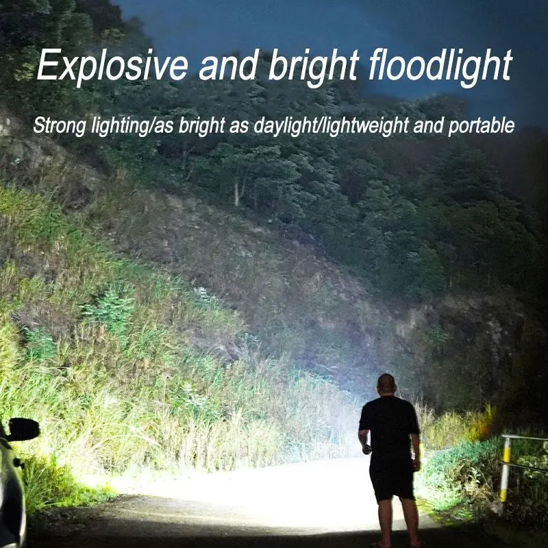 Magnetic LED Work Light, Portable Type-C Rechargeable Outdoor Lighting Flashlight, Small Portable Super Bright Mini Work Light 3