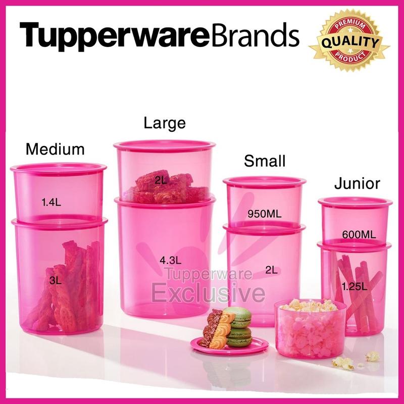 Tupperware One Touch Canister, OT Topper. Dry Food Storage airtight ...