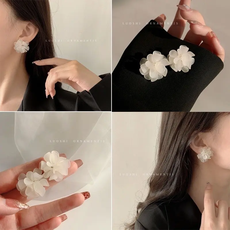 Mamoma.Things - Anting Tusuk Bunga Kelopak Tumpuk Korean Look [Alena] 1