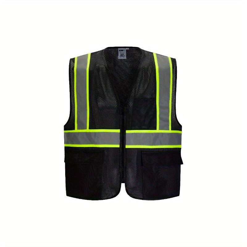 Product Introduction of 2pcs High Visibility Reflective Waterproof Work Jackets for Men - 4-in-1 Functionality, Durable Polyester with Zippered Pockets, Ideal for Construction and Outdoor Labor 0