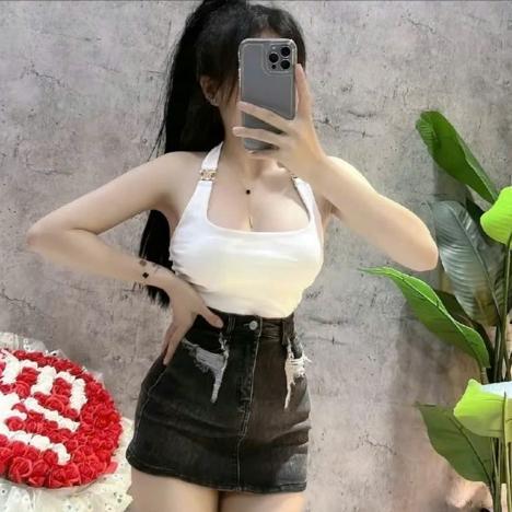 CR248 Áo thun kiểu nữ croptop 3 ba lỗ dây phối khoen với chất liệu thun borip dày mịn, co giãn tốt