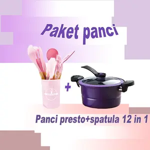Paket Hemat Panci Presto Kukus 3,5L+Spatula 12in1 Kitchenware