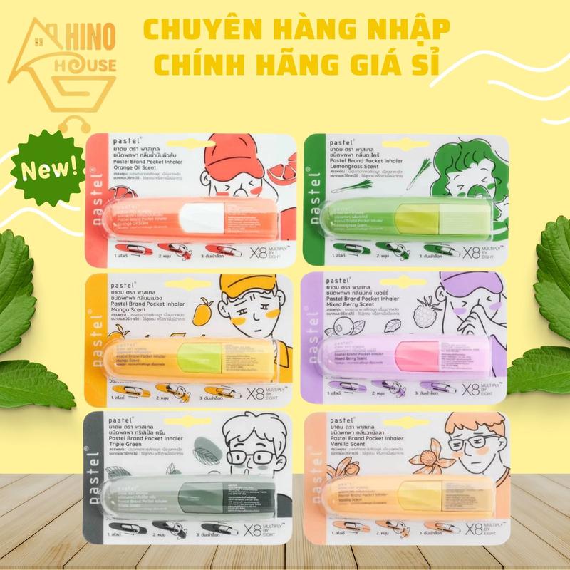 Ống Hít Thông Mũi Hương Trái Cây 1.5ml Pastel Brand Pocket Inhaler Fruity Thái Lan - Hinohouse