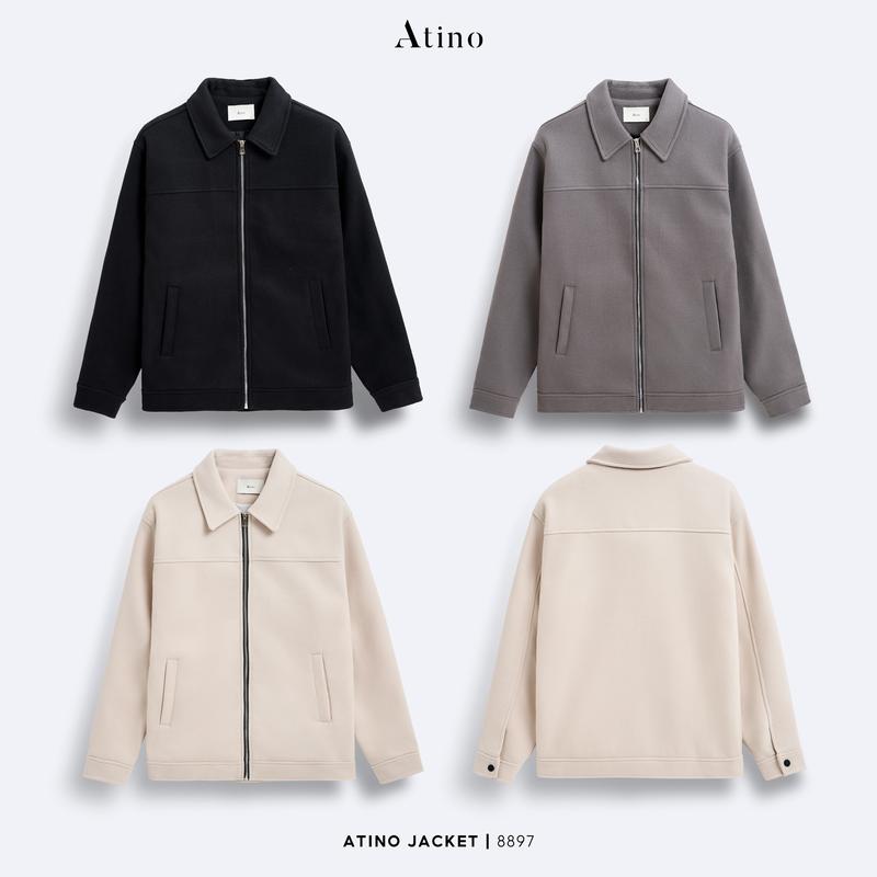 Áo Khoác Dạ Dài Tay Nam Basic 3 Màu ATINO AKJK.L.3.8897 Form Jacket Menswear Blazer Navy áo  khoác áo  khoác