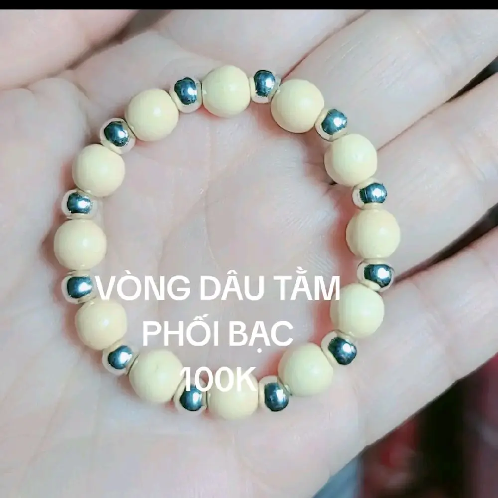 VÒNG TAY DÂU TẰM PHỐI BẠC CỦA BÉ YÊU, KM100