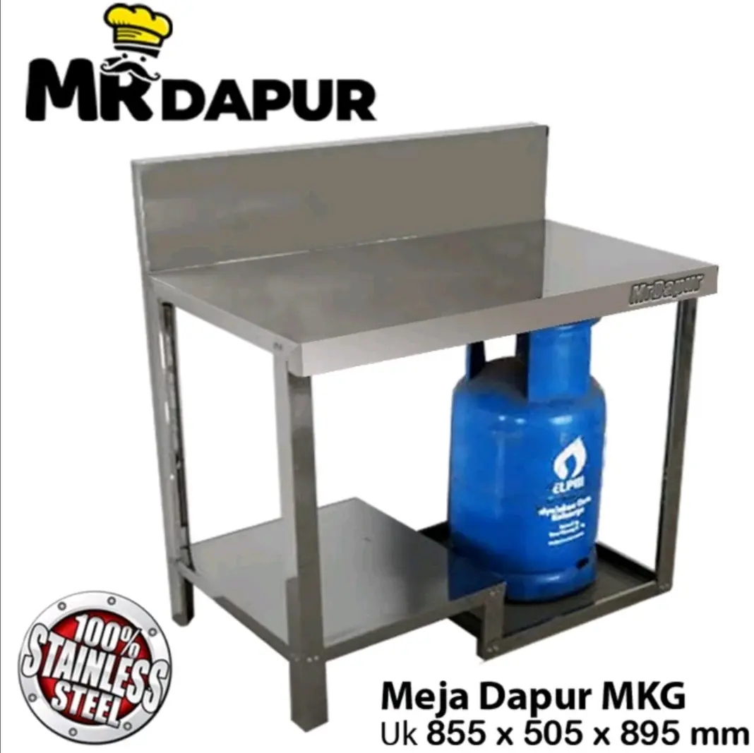 MEJA KOMPOR STAINLESS MKG MRDAPUR TEMPAT LPG