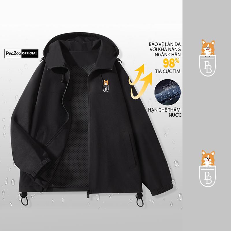 Product Introduction of Áo Khoác Gió Nam Nữ Mũ Cao Cấp 2 Lớp PEABOO Mã PBDOG In Hình Chống Nước Chống Nắng Form Rộng Kiểu Dáng Unisex 4
