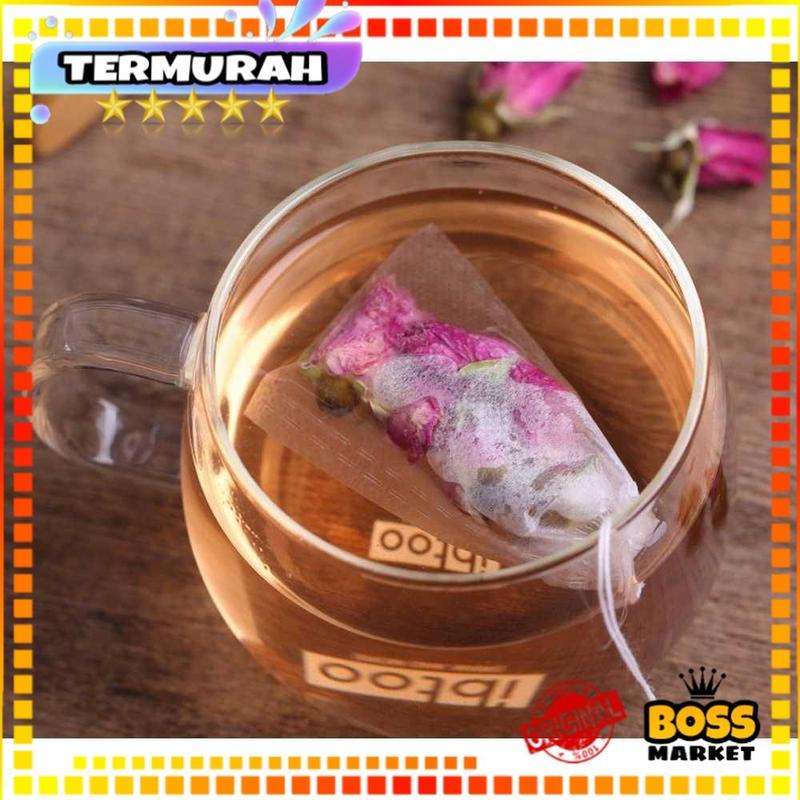 Kantong Teh 100 PCS Celup Kosong Teabag 5.5x7cm - T110 - White 8