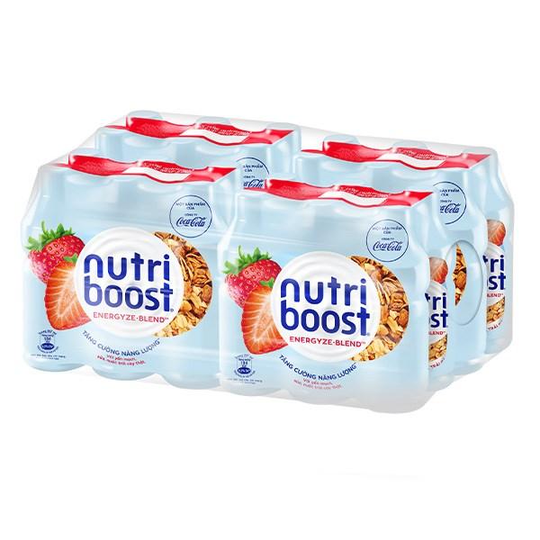 Thùng 24 chai sữa trái cây Nutriboost hương dâu hương cam 297ml