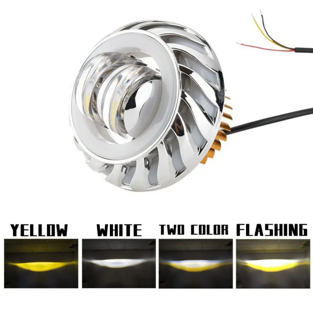 <Powerful discounts> Eyes Car Motorcycle 4800LM Headlight LED Projector Lens Beam Strobe Spotlight