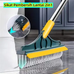 ALAT SIKAT GAGANG SAPU 2IN1 TOILET V SHAPE PEMBERSIH LANTAI KAMAR MANDI