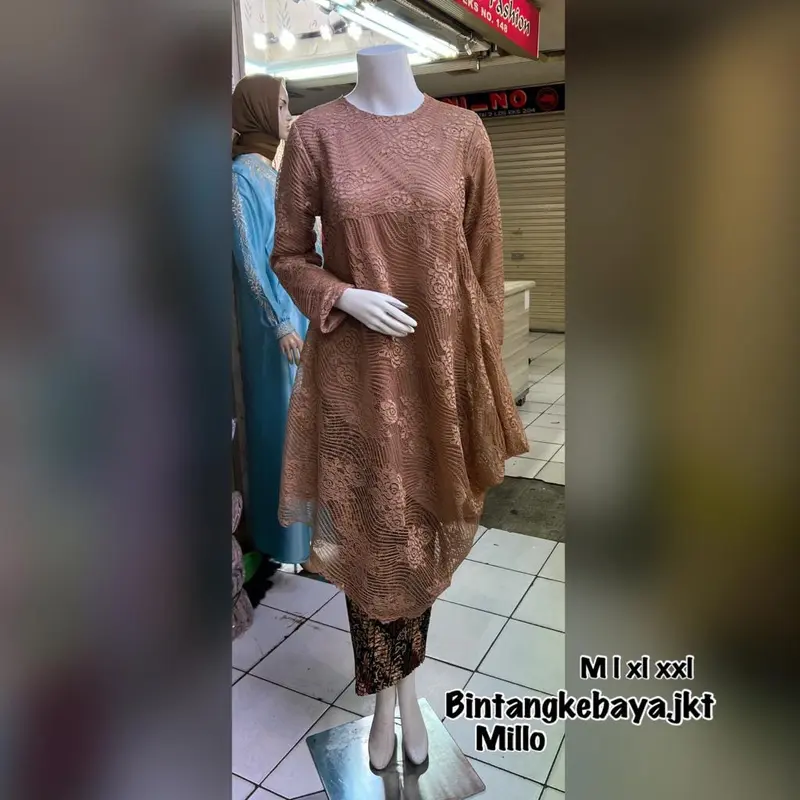 KEBAYA BRUKAT TUNIK MIRING KEBAYA TUNIK BROKAT KEBAYA TUNIK MODERN KEBAYA TUNIK 8