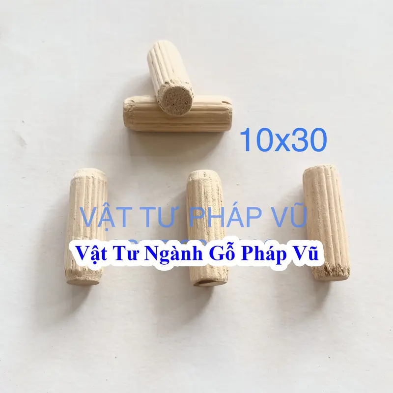 Chốt gỗ tròn, liên kết, ghép mộng, làm nhà mô hình gỗ cao su [200-500 cái/bịch] 5