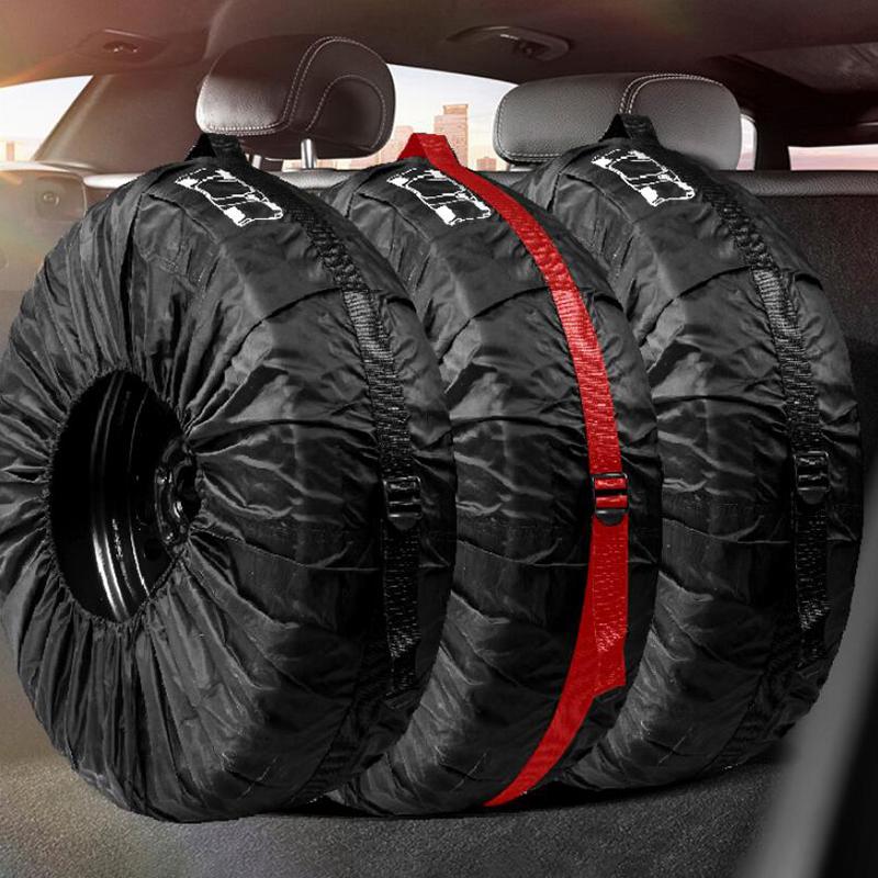 Tire Cover Case Car Spare Tire Cover Storage Bags for Cars Wheel Accessories Portable Wheel Bags 4