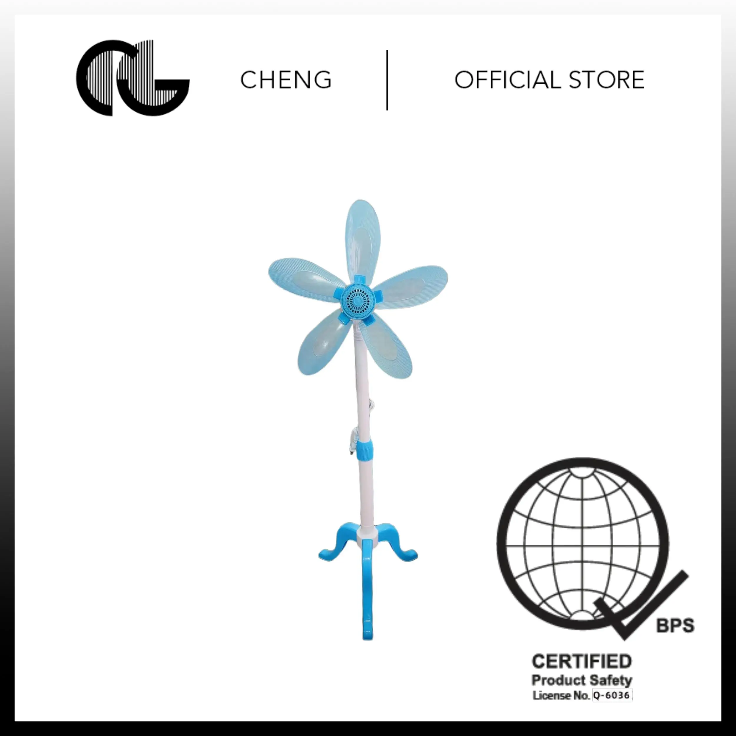 CG CHENG PS CERTIFIED 5 Blades Stand Fan Family Electric Stand Fan Sale Home Fan Floor Fan Cooling Fan Portale Fan, electric fan, portable fan, for dormitory, bed, student, office work,