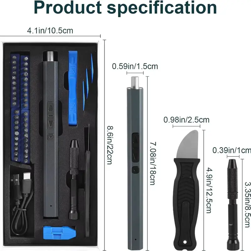 Multifunctional Electric Screwdriver Set, Professional Precision Repair Tools, Magnetic Phillips Torx Screwdriver Bits for PC DIY 1