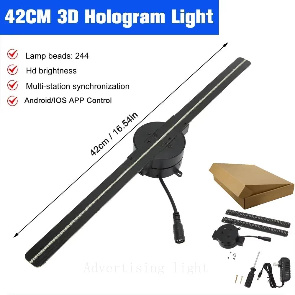 3D Hologram Fan 42CM WiFi 3D Holographic Projector Advertising Display Light HD Holographic Projector for Stores Bars Party Xmas - Image 4