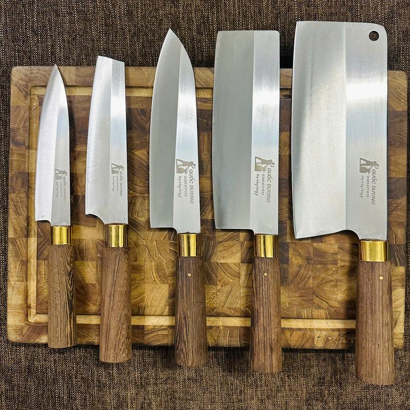 [Mua 3 tặng 2]  Bộ dao thép trắng Nhật không han gỉ với độ cứng lên tới 60HRC đầy đủ quy trình hoàn thiện - Mã 01