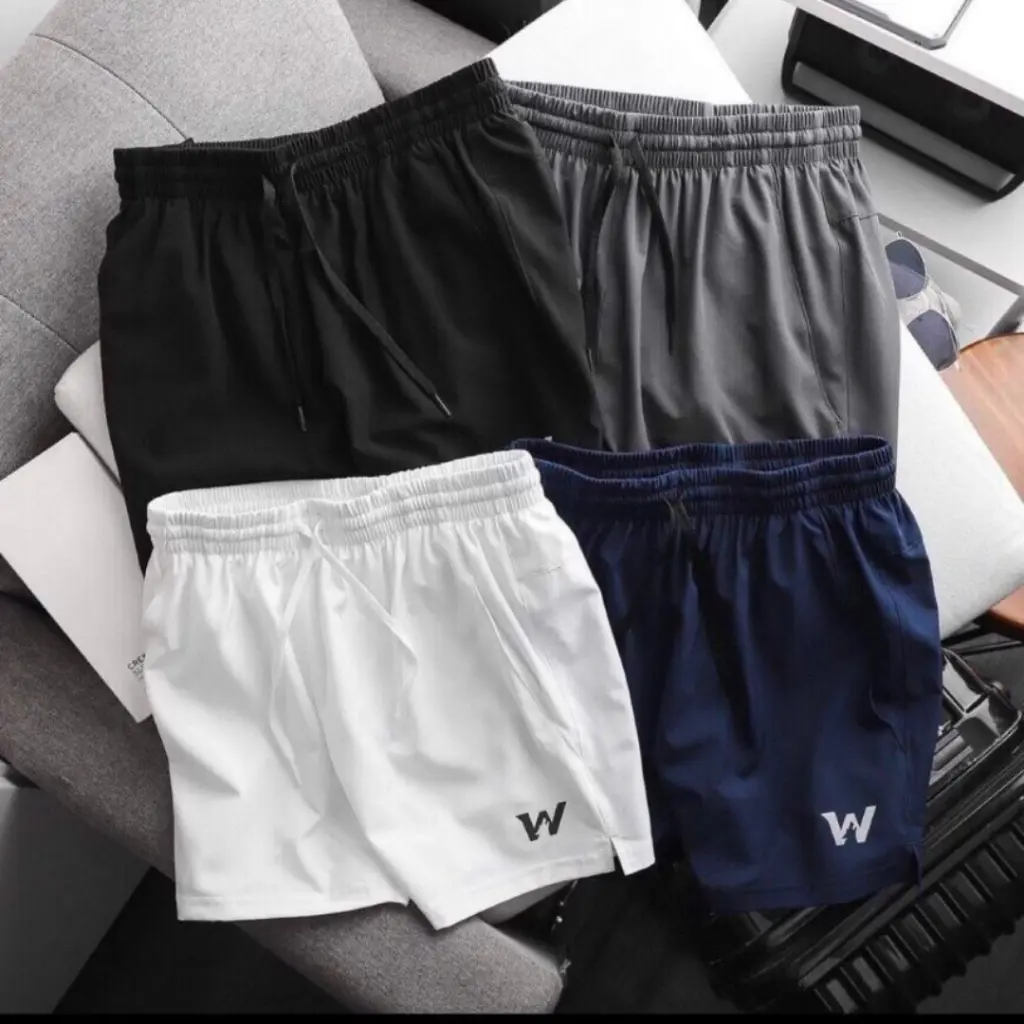 Quần short nam thể thao cao cấp vải gió mềm mát mặc nhà thoải mái - TRENDY Menswear Thun Kem