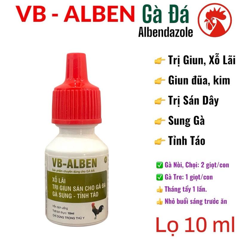 Lọ uống VB Alben 10ml tẩy giun xổ lãi diệt sán dây giun lãi ấu trùng giun sán cho gà đá gà chọi