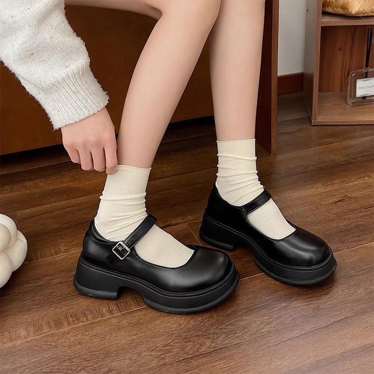 Giày nữ Lolita đế 4cm phong cách năng động trẻ trung - Chất liệu da PU cao cấp - Shoes 4