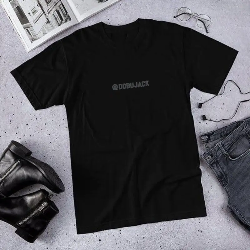 Dobujack T-shirt Pria Wanita Hitam Casual Premium / Kaos Distro Fashion Ootd Keren /  Baju Kaos Couple Uk M, L, Xl, Xxl 0