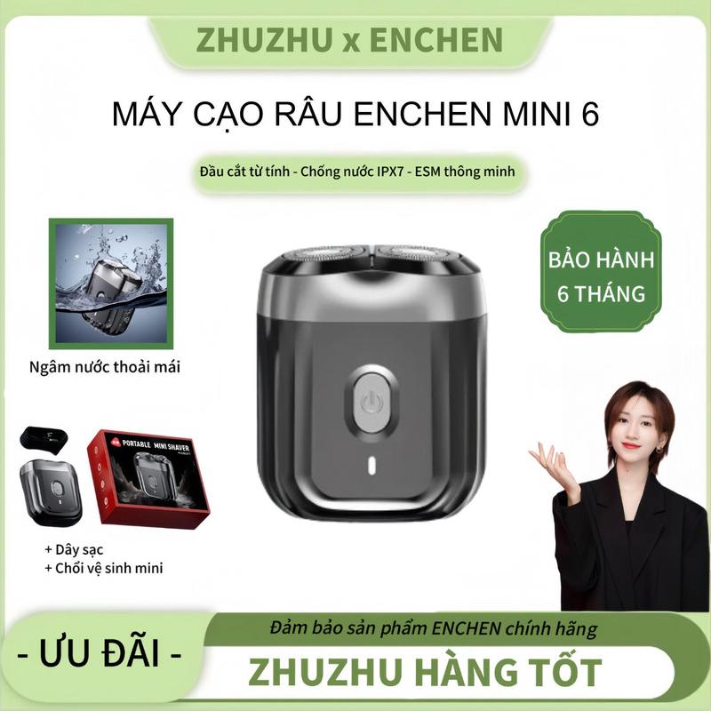 [ ENCHEN x ZHUZHU ] Máy Cạo Râu mini Enchen Mini 6 Đầu cắt từ tính Hệ thống ESM thông minh Chống nước IPX7