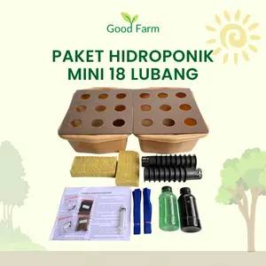 PAKET HIDROPONIK LENGKAP 18 LUBANG 2 BAK-SL Set