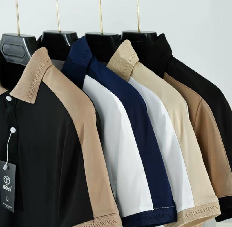 Product Introduction of Áo polo nam, Áo thun nam nữ phối vai có cổ Menswear Top Cotton Shirt Ngắn Tay Ngắn Tay 18