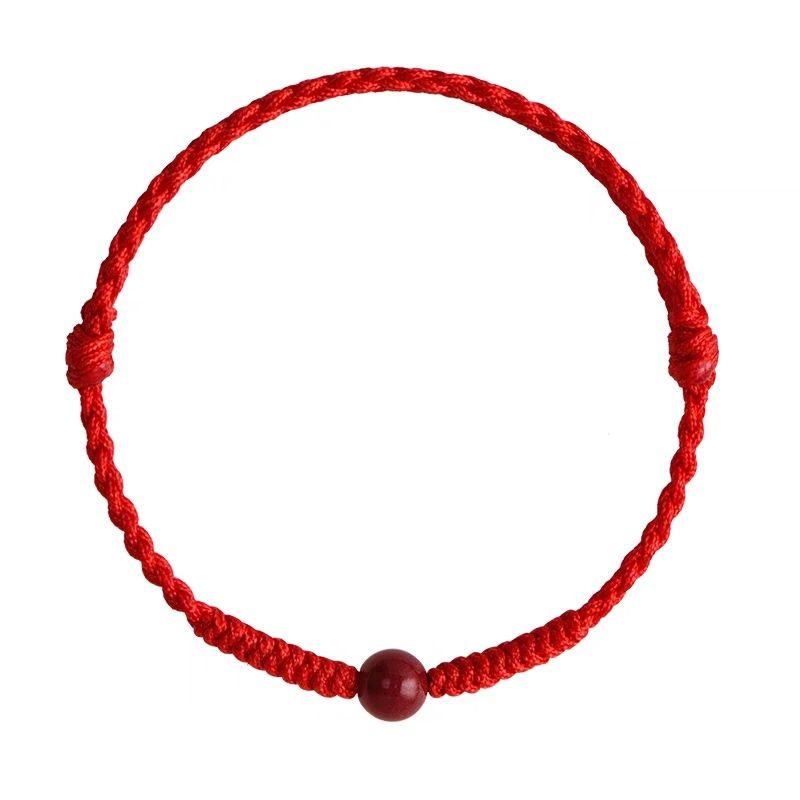 Product Introduction of 2025 Internet Celebrity New Style Vermilion Red Rope Anklet Handmade Woven Zodiac Year Men and Women Lucky Rope Bracelet Hand Rope Gift 8
