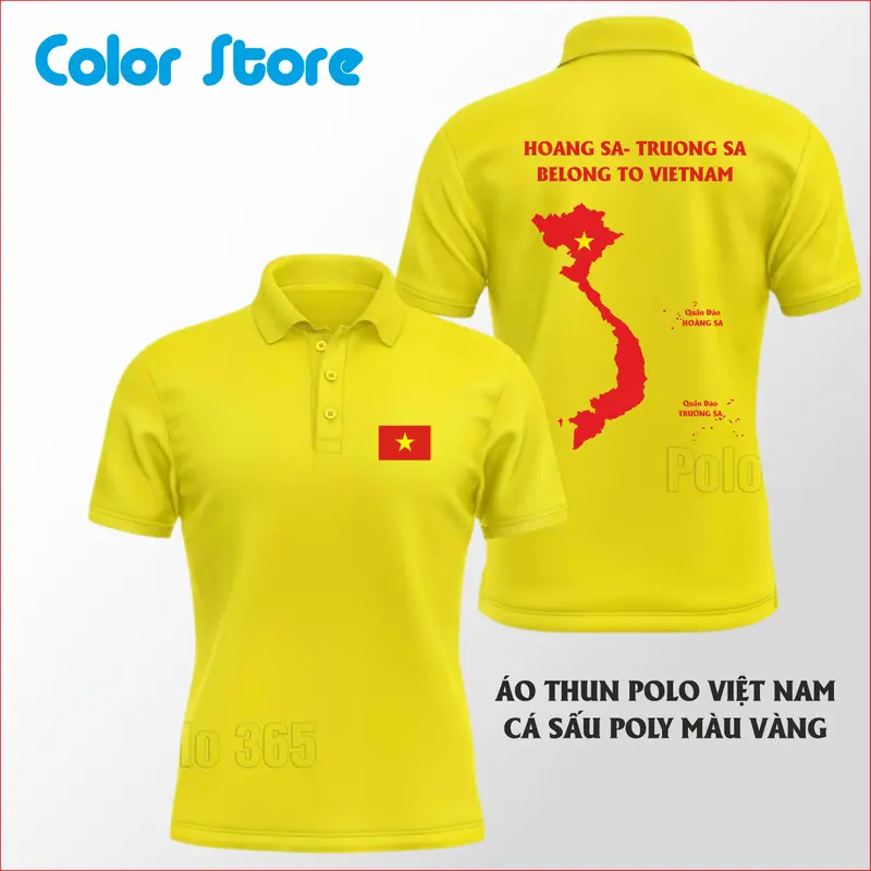 Áo thun Polo VIỆT NAM HOANG SA TRUONG SA BELONG TO VIET NAM  - Áo polo COLOR STORE Có Cổ Ngắn Tay Menswear Nhung Nhung 6