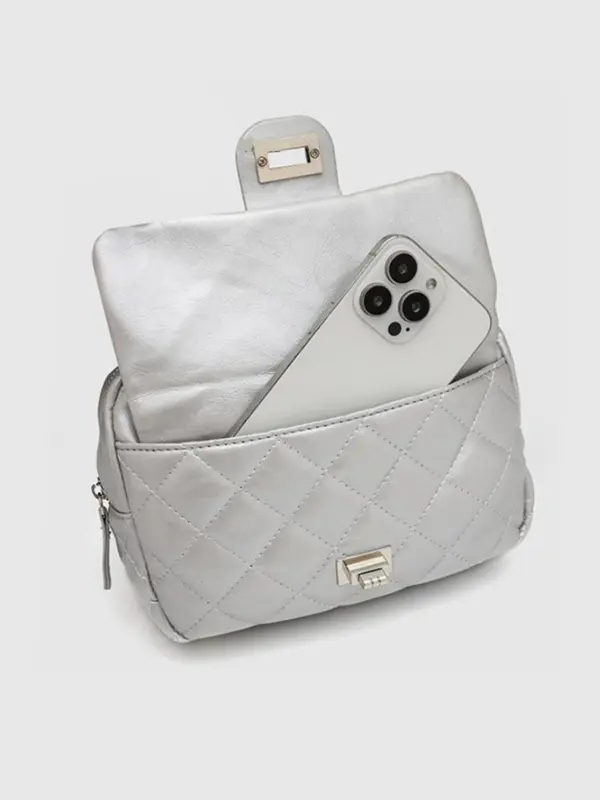Quilted Backpack, Fashionable Argyle Pattern Backpack for Women, Lightweight Backpack for Daily Used, Suitable for Female College Students, Outdoor, Travel 7