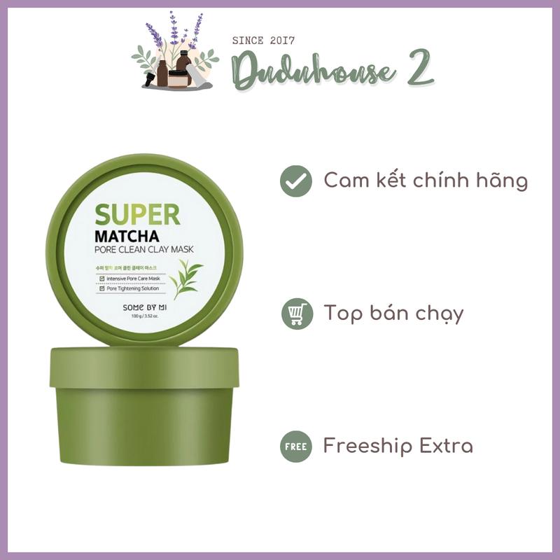 Mặt Nạ Đất Sét Trà Xanh Some By Mi Super Matcha Pore Clean Clay Mask 100g