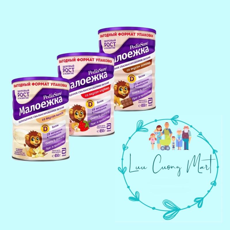 Sữa Pediasure Nga đủ vị vani - dâu - socola 850g date xa Cho Bé